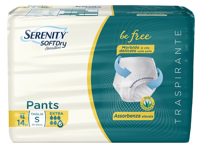 SERENITY PANTS SD SENSITIVE BE FREE EXTRA TAGLIA S 14 PEZZI - Farmastop