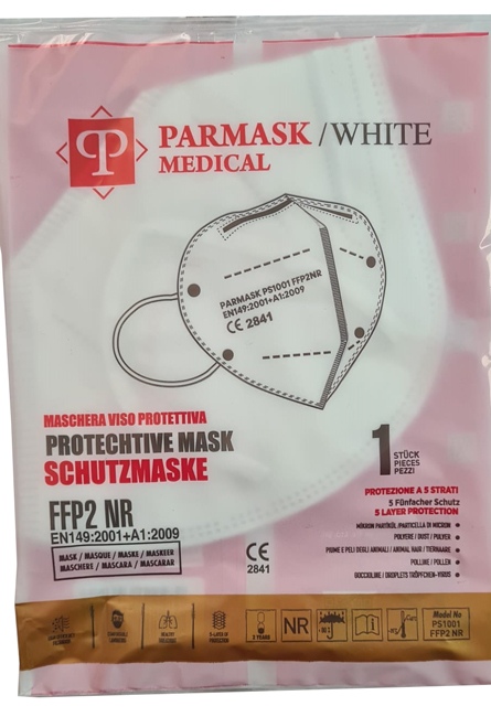 MASCHERINA PARMASK MEDICAL FFP2 WHITE 10 PEZZI - Farmastop