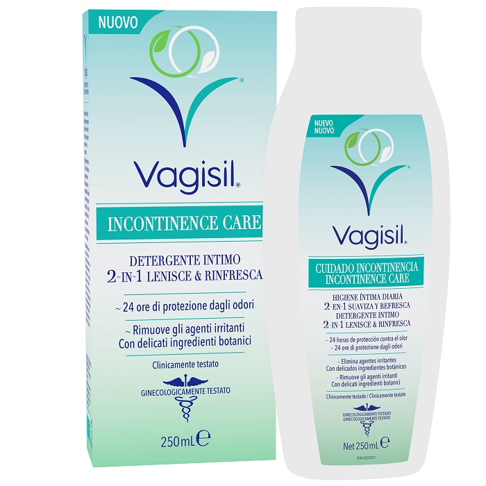 VAGISIL INCONTINENCE CARE DETERGENTE INTIMO 2IN1 LENISCE & RINFRESCA 250 ML - Farmastop