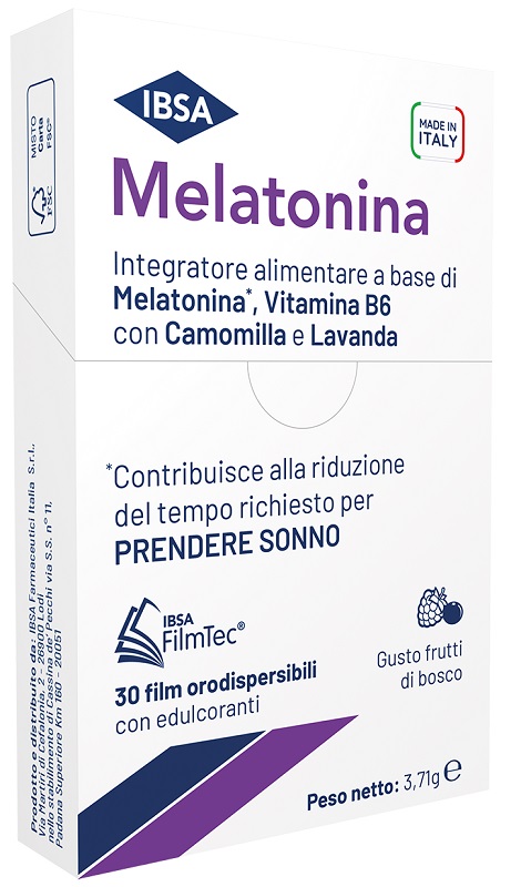 MELATONINA IBSA 30 FILM ORALI - Farmastop