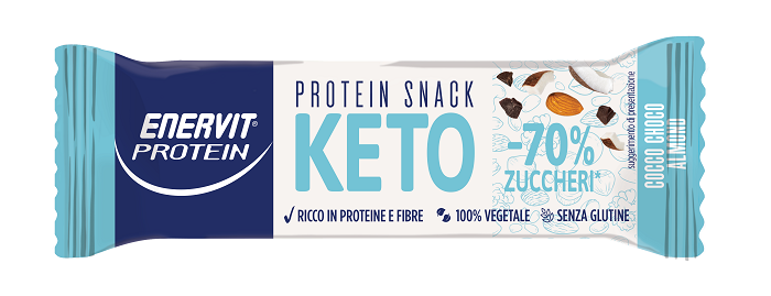 ENERVIT PROTEIN KETO SNACK COCCO CHOCO ALMOND 35 G - Farmastop