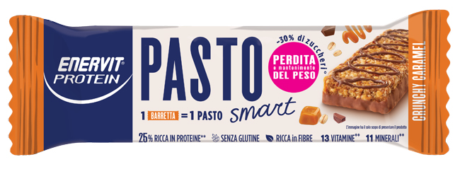 ENERVIT PROTEIN PASTO SOSTITUTIVO CRUNCHY CARAMEL 55 G - Farmastop