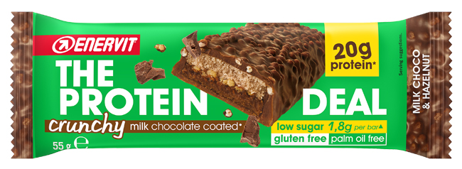 ENERVIT PROTEIN DEAL MILK CHOCO & HAZELNUT 55 G - Farmastop