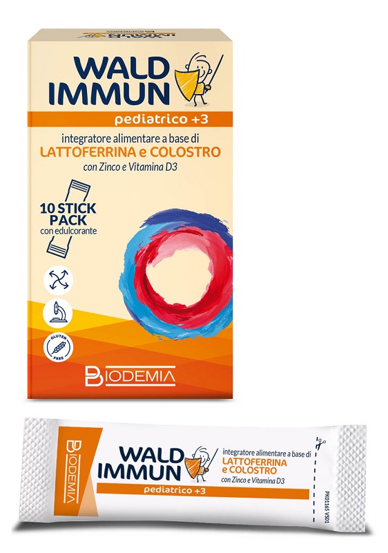 WALD IMMUN PEDIATRICO +3 10 STICK GUSTO CIOCCOLATO - Farmastop