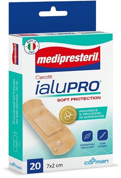 MEDIPRESTERIL CEROTTI IALUPRO SOFT PROTECTION MEDI 7X2CM 20 PEZZI - Farmastop