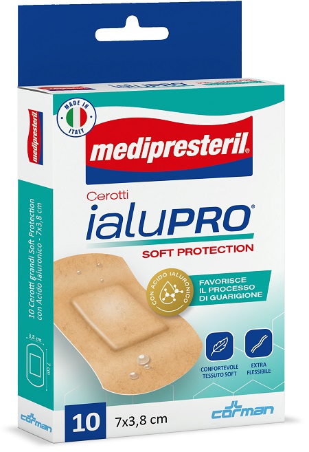 MEDIPRESTERIL CEROTTI IALUPRO SOFT PROTECTION SUPER 7X3,8CM 10 PEZZI - Farmastop