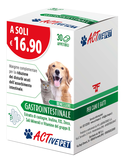 ACTIVE PET GASTROINTESTINALE 30 COMPRESSE - Farmastop