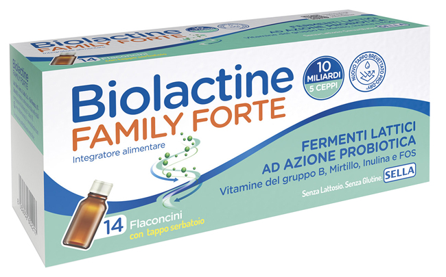 BIOLACTINE FAMILY FORTE 10 MILIARDI 14 FLACONCINI DA 9 ML - Farmastop
