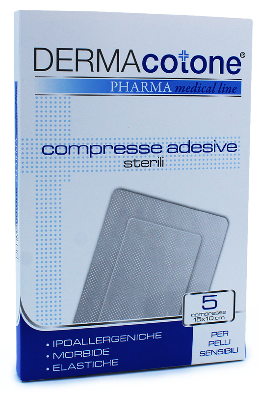 COMPRESSA ADESIVA DERMACOTONE 10X15 CM 5 PEZZI - Farmastop