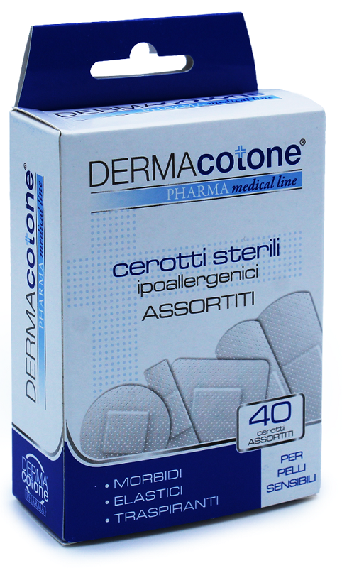 CEROTTO IPOALLERGENICO DERMACOTONE MISURE ASSORTITE 40 PEZZI - Farmastop