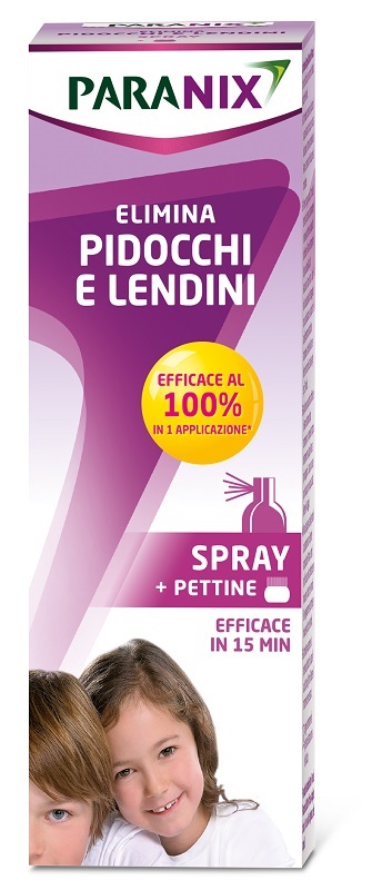 TRATTAMENTO PIDOCCHI E LENDINI PARANIX SPRAY 100 ML + PETTINE - Farmastop
