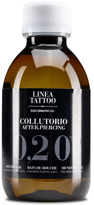 TATTOO COLLUTORIO AFTER PIERCING 0,20% CLOREXIDINA 200 ML - Farmastop