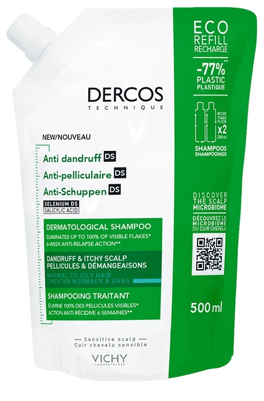 DERCOS ECO RICARICA SHAMPOO ANTI FORFORA 500 ML - Farmastop
