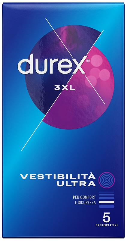 PRESERVATIVO DUREX 3XL VESTIBILITA' ULTRA 5 PEZZI - Farmastop