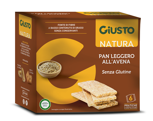 GIUSTO SENZA GLUTINE PANLEGGERO ALL'AVENA 6 CONFEZIONI DA 25G - Farmastop