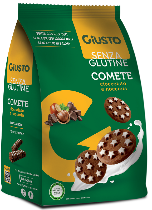GIUSTO SENZA GLUTINE COMETE BISCOTTI 200 G - Farmastop