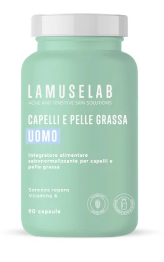 LAMUSELAB CAPELLI E PELLE GRASSA UOMO 90 CAPSULE - Farmastop