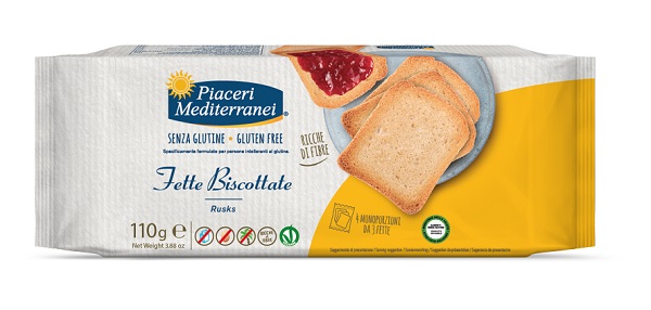 PIACERI MEDITERRANEI FETTE BISCOTTATE 110 G - Farmastop