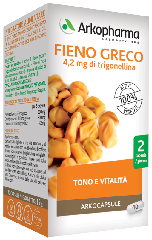 ARKOCAPSULE FIENO GRECO 40 CAPSULE - Farmastop