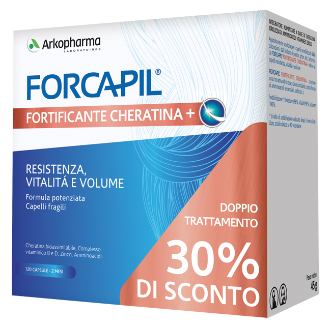 FORCAPIL FORTIFICANTE CHERATINA+ PROMO 120 CAPSULE PREZZO SPECIALE - Farmastop