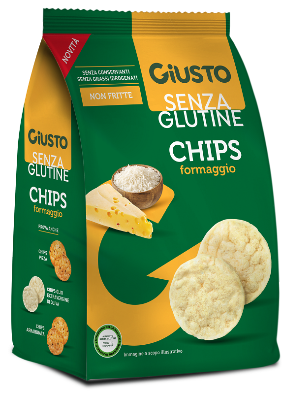 GIUSTO SENZA GLUTINE CHIPS FORMAGGIO 40 G - Farmastop