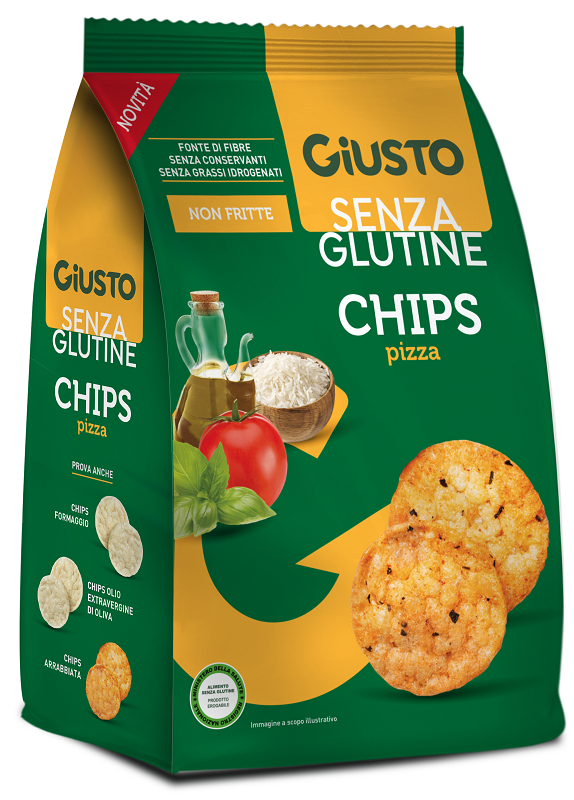 GIUSTO SENZA GLUTINE CHIPS PIZZA 40 G - Farmastop