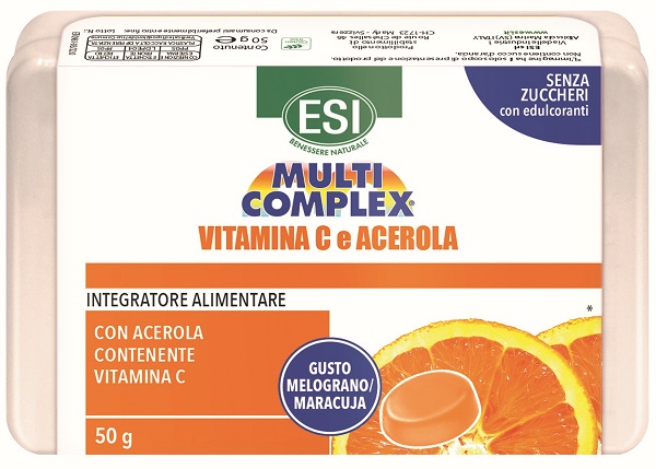 ESI MULTICOMPLEX VITAMINA C E ACEROLA CARAMELLE 50 G - Farmastop