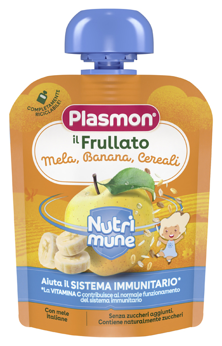 PLASMON NUTRI-MUNE MELA/BANANA/CEREALI 85 G - Farmastop