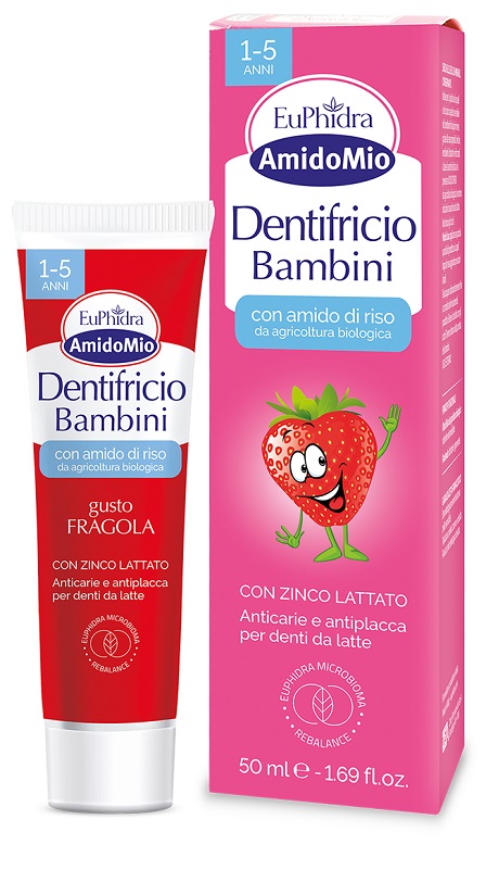 EUPHIDRA AMIDOMIO DENTIFRICIO FRAGOLA 1-5 ANNI 50 ML - Farmastop