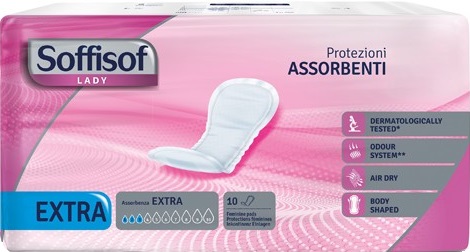 PANNOLONE PER INCONTINENZA SAGOMATO SOFFISOF LADY EXTRA 10 PEZZI - Farmastop