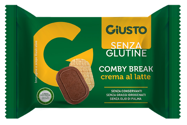 GIUSTO SENZA GLUTINE COMBY BREAK CREMA LATTE 26 G - Farmastop