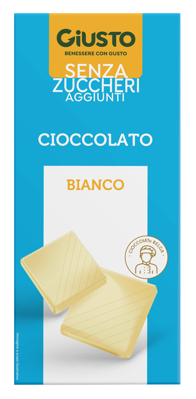 GIUSTO SENZA ZUCCHERO CIOCCOLATO BIANCO 85 G - Farmastop