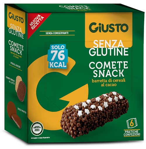 GIUSTO SENZA GLUTINE COMETE SNACK 120 G - Farmastop