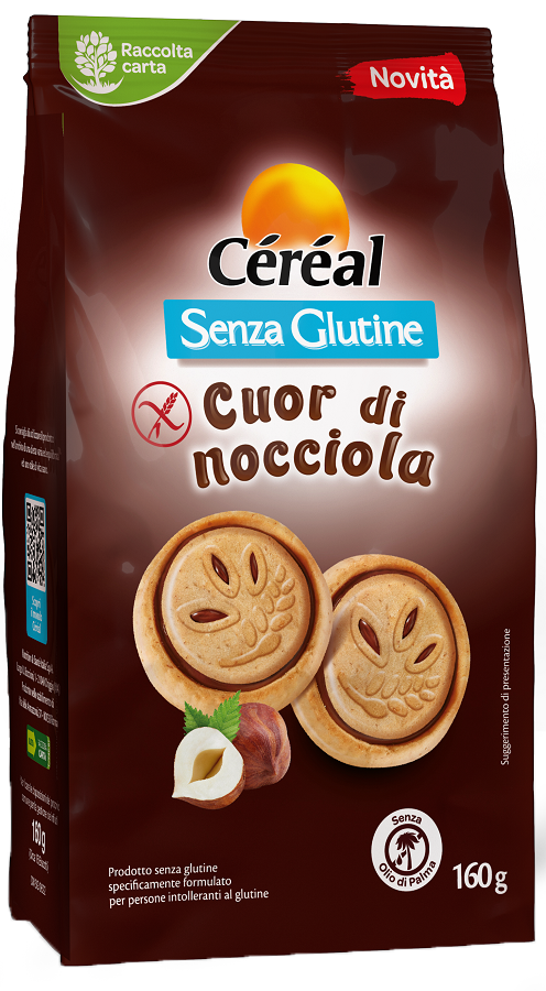 CEREAL SENZA GLUTINE CUOR DI NOCCIOLA 160 G - Farmastop