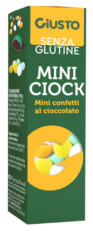 GIUSTO SENZA GLUTINE MINI CIOCK 40 G - Farmastop