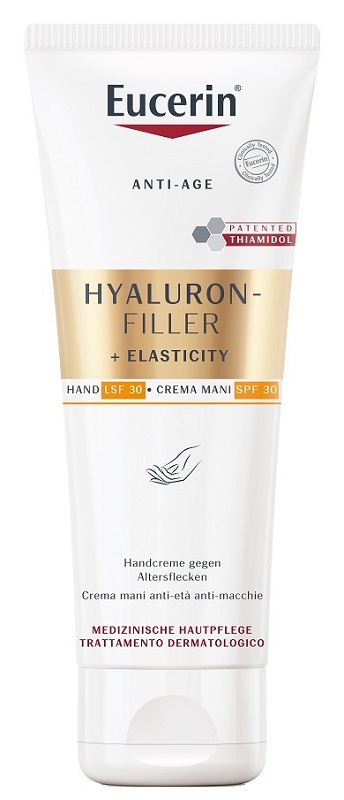 EUCERIN HYALURON FILLER + ELASTICITY CREMA MANI ANTI MACCHIE 75 ML - Farmastop