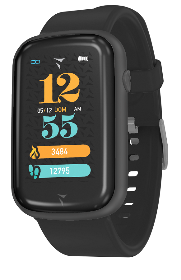 TECHMADE STEPS SMARTWATCH TOTAL BLACK - Farmastop