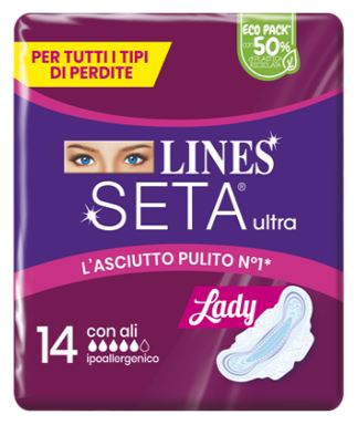 LINES SETA ULTRA ASSORBENTI LADY ALI CP 14 PEZZI - Farmastop