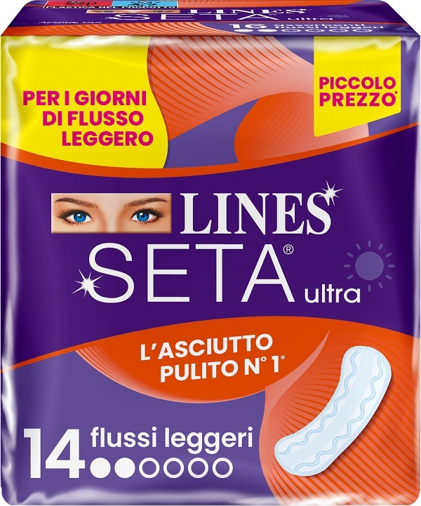 LINES SETA ULTRA ASSORBENTI LEGGERO DWCT 14 PEZZI - Farmastop