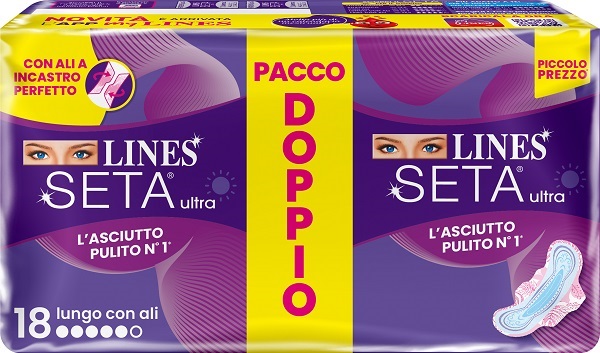 LINES SETA ULTRA ASSORBENTI LUNGO VP DWCT 18 PEZZI - Farmastop