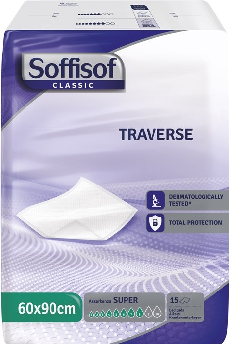 TRAVERSA PER INCONTINENZA SOFFISOF CLASSIC 8 GOCCE 60 X 90 15 PEZZI - Farmastop