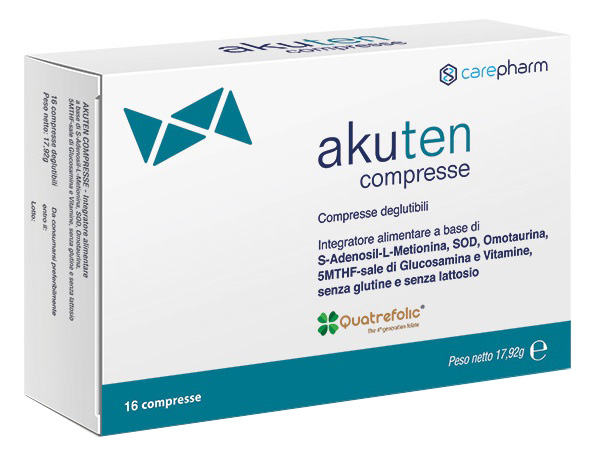 AKUTEN 16 COMPRESSE DEGLUTIBILI SENZA GLUTINE E LATTOSIO - Farmastop