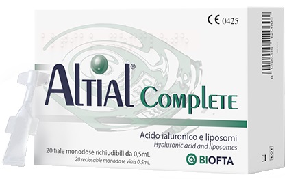 SOLUZIONE OFTALMICA LUBRIFICANTE ALTIAL COMPLETE 4 STRIP DA 5 FLACONI DA 0,5 ML - Farmastop