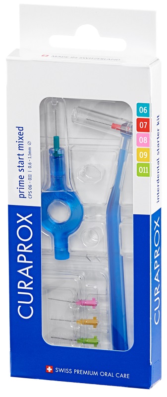 CURAPROX CPS PRIME START MIXED PACK WITH CPS 06 -011 +UHS 409 + UHS 470 BLUE HOLDERS + CAPS - Farmastop