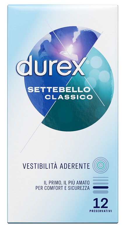 PROFILATTICO DUREX SETTEBELLO CLASSICO 12 PEZZI - Farmastop