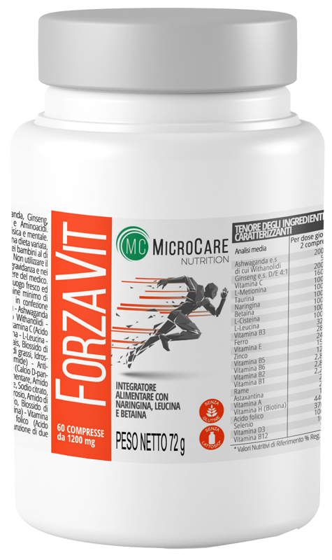 MICROCARE NUTRITION FORZA VIT 60 COMPRESSE - Farmastop