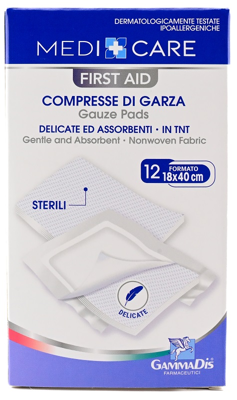 GARZA MEDICARE TNT 18X40 CM 12 PEZZI - Farmastop