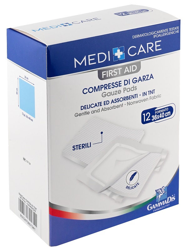 GARZA MEDICARE TNT 36X40 CM 12 PEZZI - Farmastop