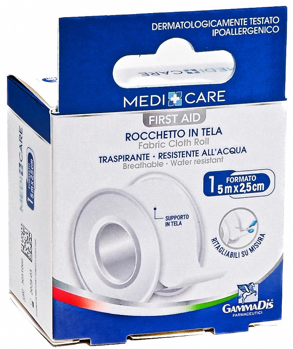 CEROTTO IN ROCCHETTO MEDICARE  TELA BIANCO PLUS 500X2,5 CM - Farmastop