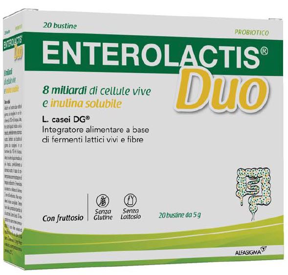 ENTEROLACTIS DUO INULINA 20 BUSTINE 5 G - Farmastop